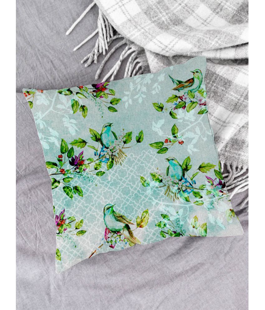     			Houzzcode Single Green Pillow Cover