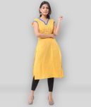 DESHBANDHU DBK - Yellow Cotton Women's Straight Kurti