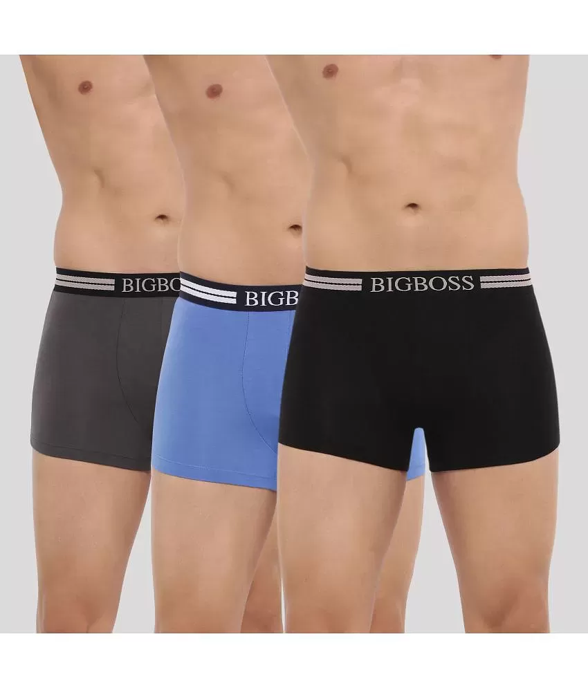 Dollar Bigboss - Multicolor Lycra Men's Trunks ( Pack of 3 ) - Buy Dollar  Bigboss - Multicolor Lycra Men's Trunks ( Pack of 3 ) Online at Best Prices  in India on Snapdeal