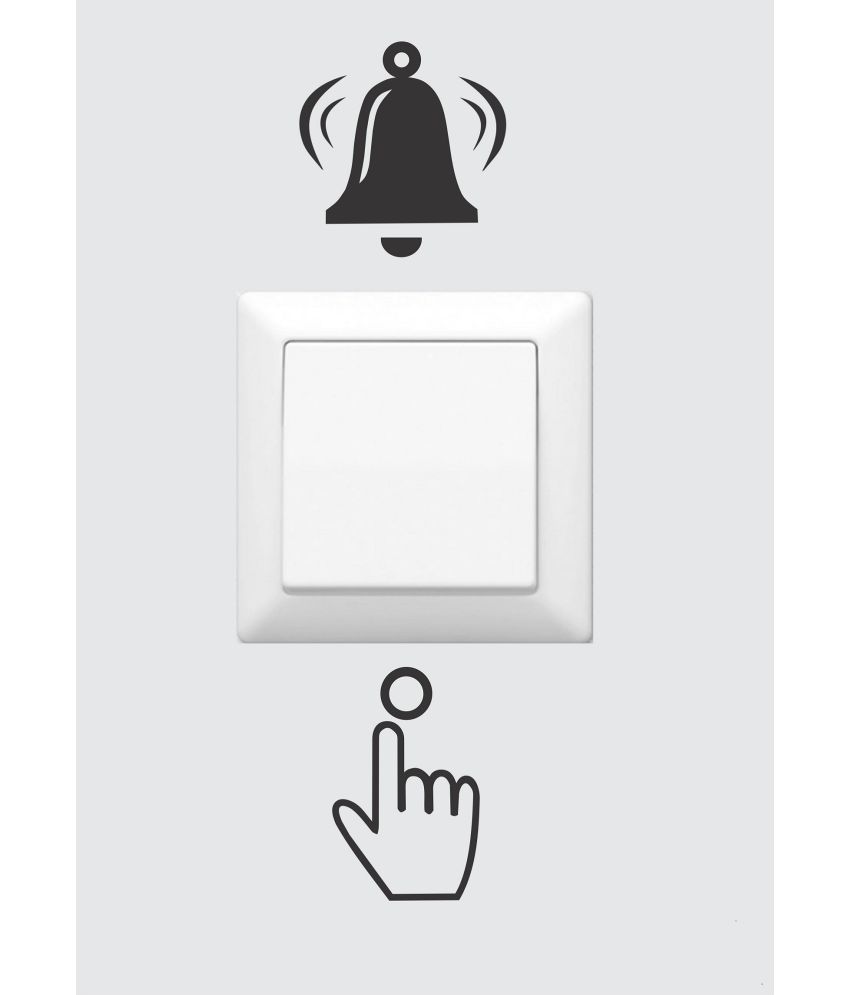     			Asmi Collection Ring The Bell Switch Board Sticker ( 10 x 5 cms )
