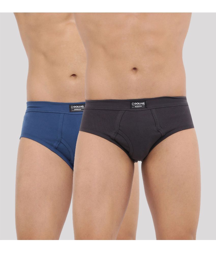     			Pack of 2 Dollar Bigboss Assorted Solid Cotton Blend Men Brief