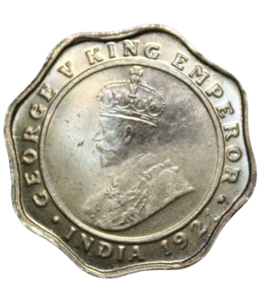     			Flipster - 4 Annas (1921) "George V King Emperor" 1 Numismatic Coins