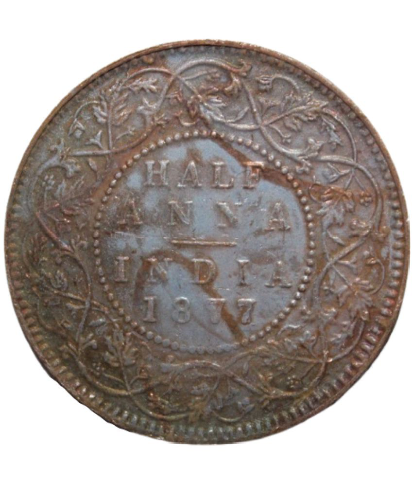     			Flipster - Half Anna (1877) "Victoria Empress" 1 Numismatic Coins