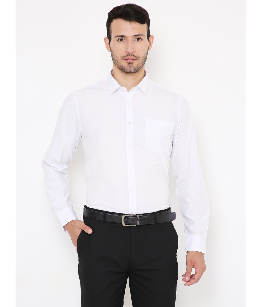     			Maharaja - White Polyester Blend Slim Fit Men's Formal Shirt ( Pack of 1 )
