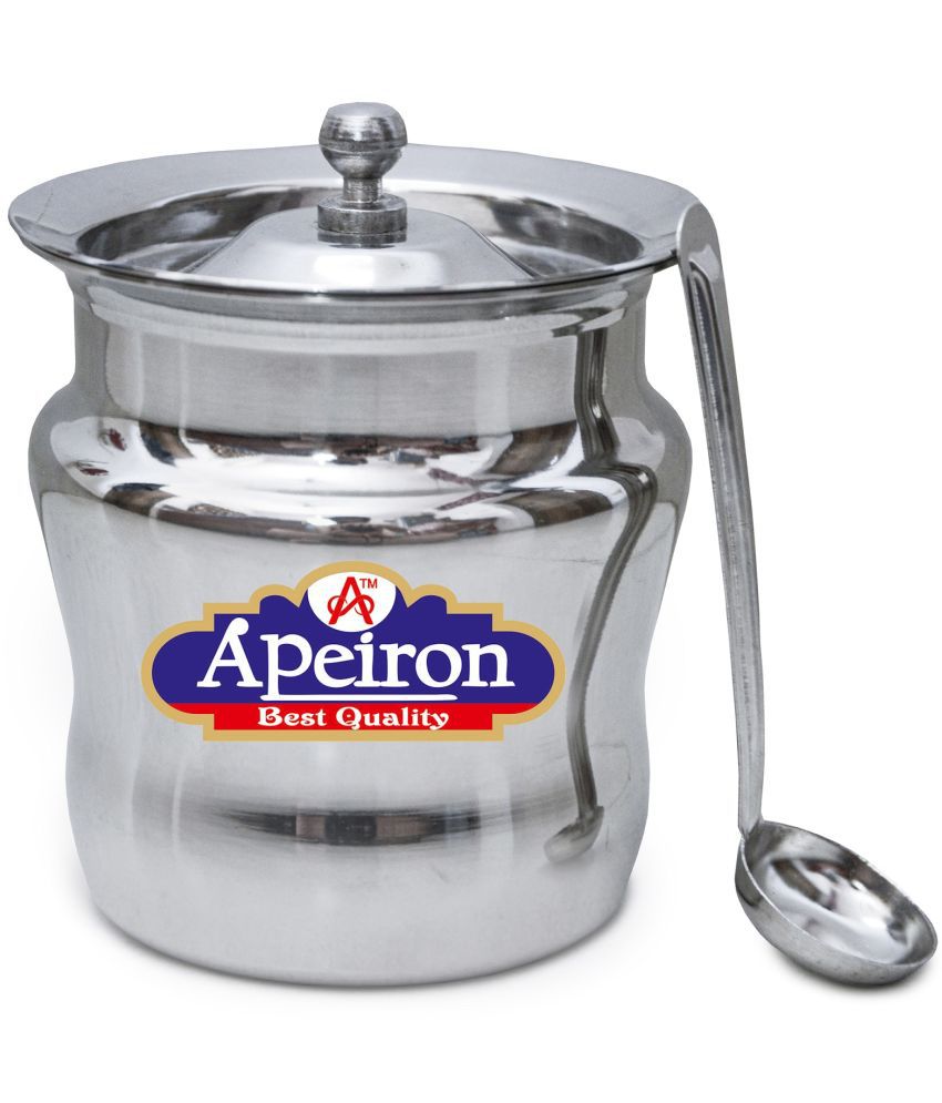     			APEIRON - Silver Steel Food Container ( Pack of 1 )