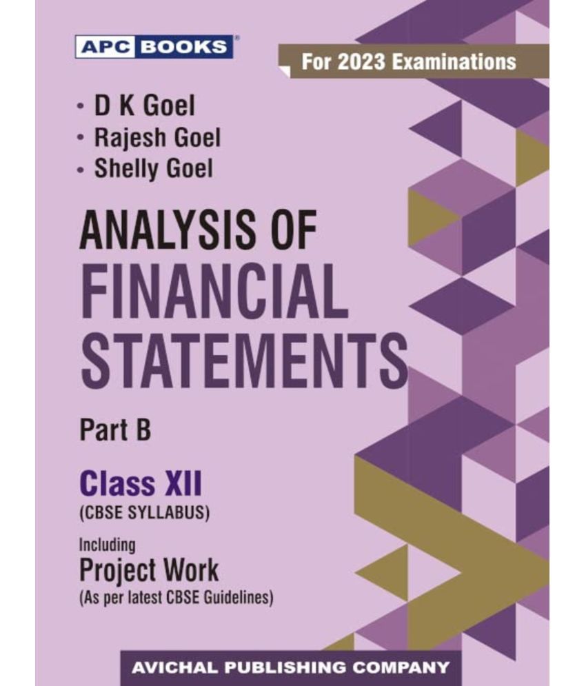     			Analysis Of Financial Statements Class Xii, Part-B (Including Project Work)