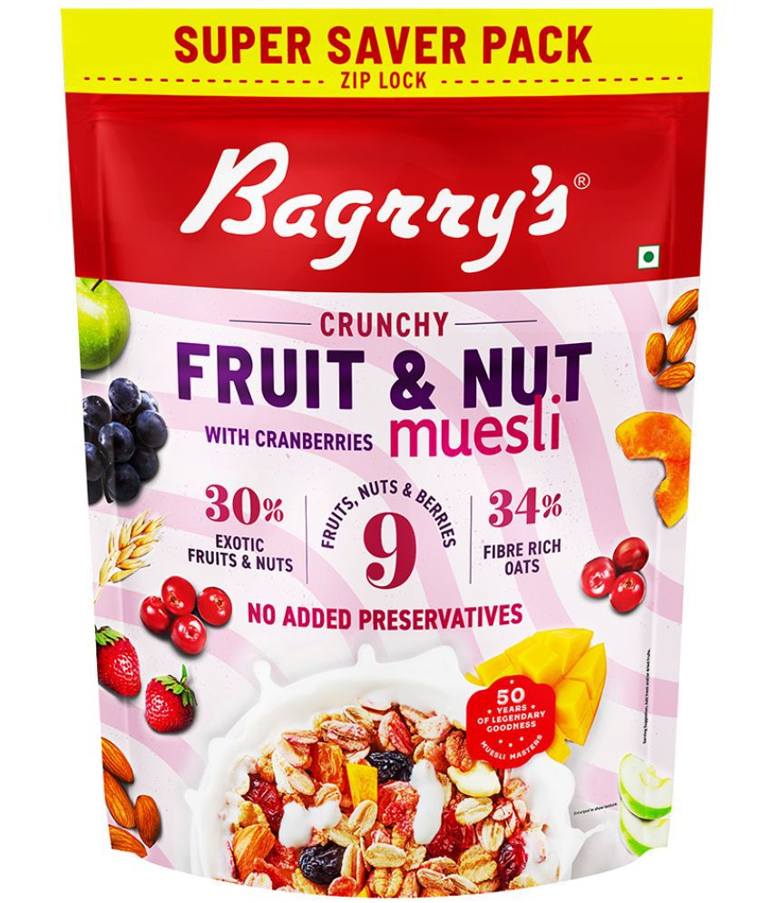     			Bagrry's Crunchy Fruit & Nut With Cranberries Muesli-750G