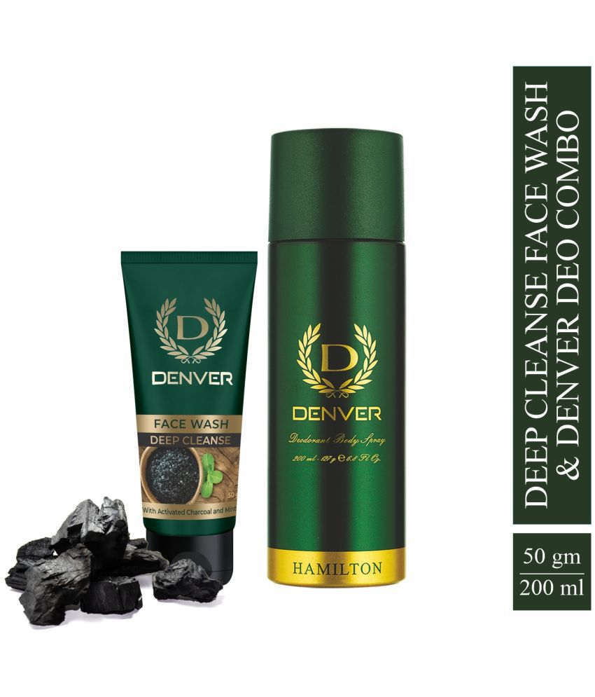    			Denver Deep Cleanse Face Wash & Hamilton Deo Long Lasting Deodorant Spray - For Men