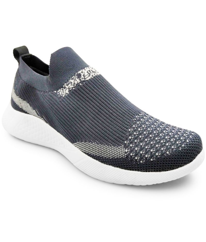FITMonkey Men Comfortable Running/Sports/Flyknit Slipon Shoes - Gray