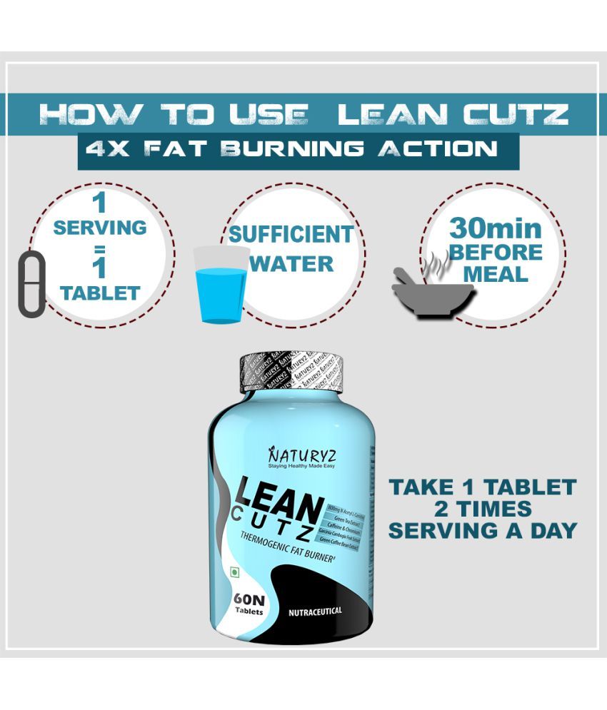 Buy NATURYZ Lean cutz Thermogenic Fat Burner with Carnitine & 7