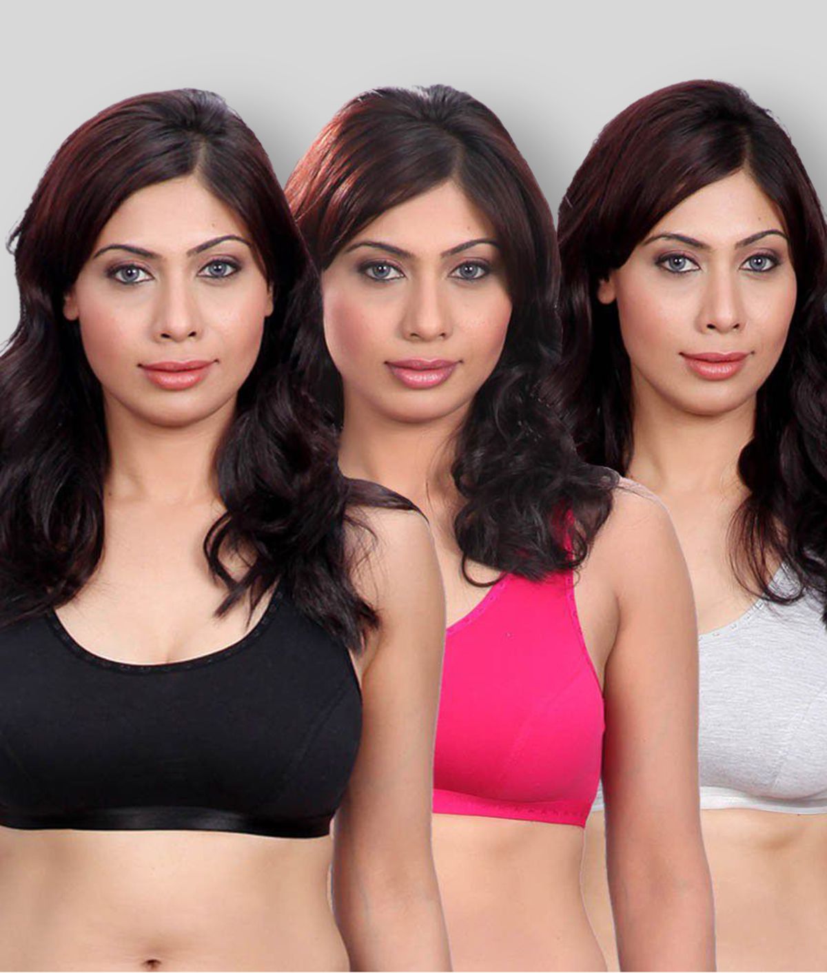     			Selfcare Multi Color  Bra Pack of 3