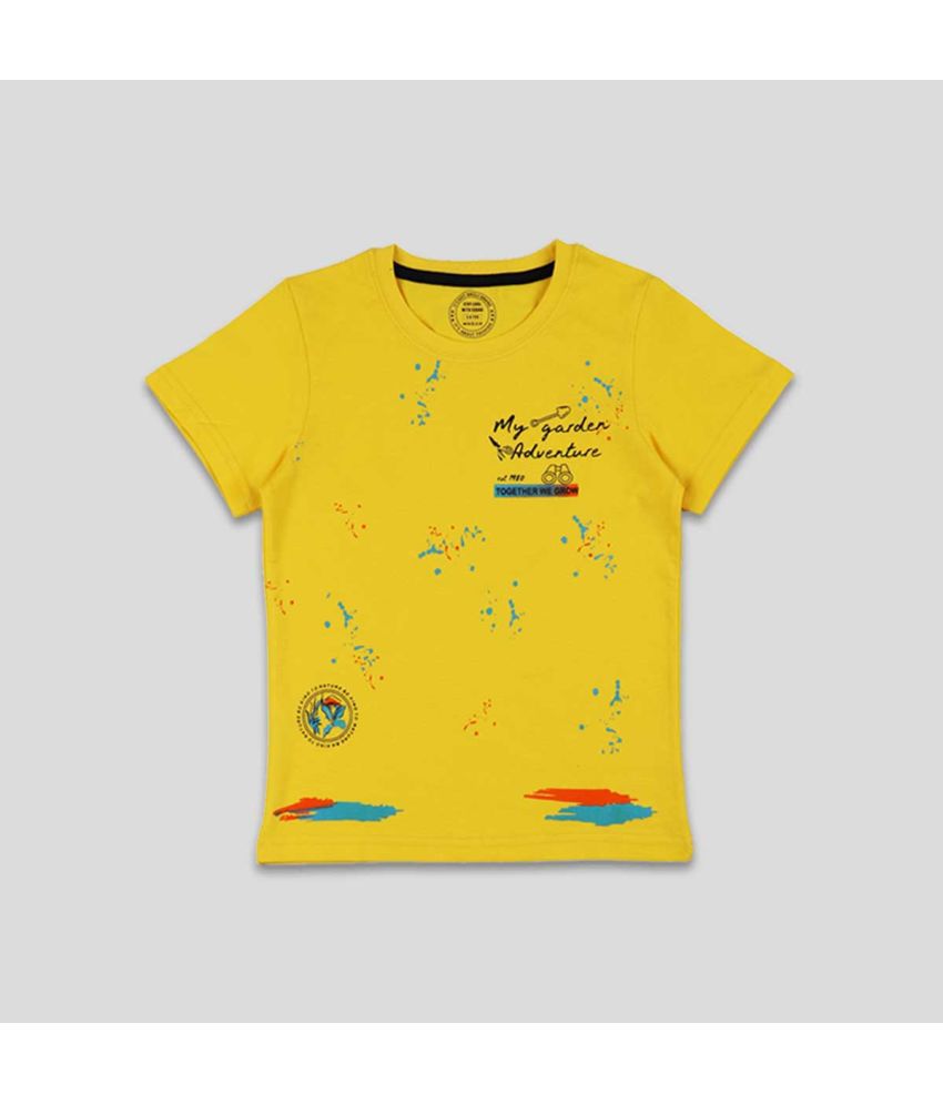     			Supersquad - Yellow Cotton Boy's T-Shirt ( Pack of 1 )