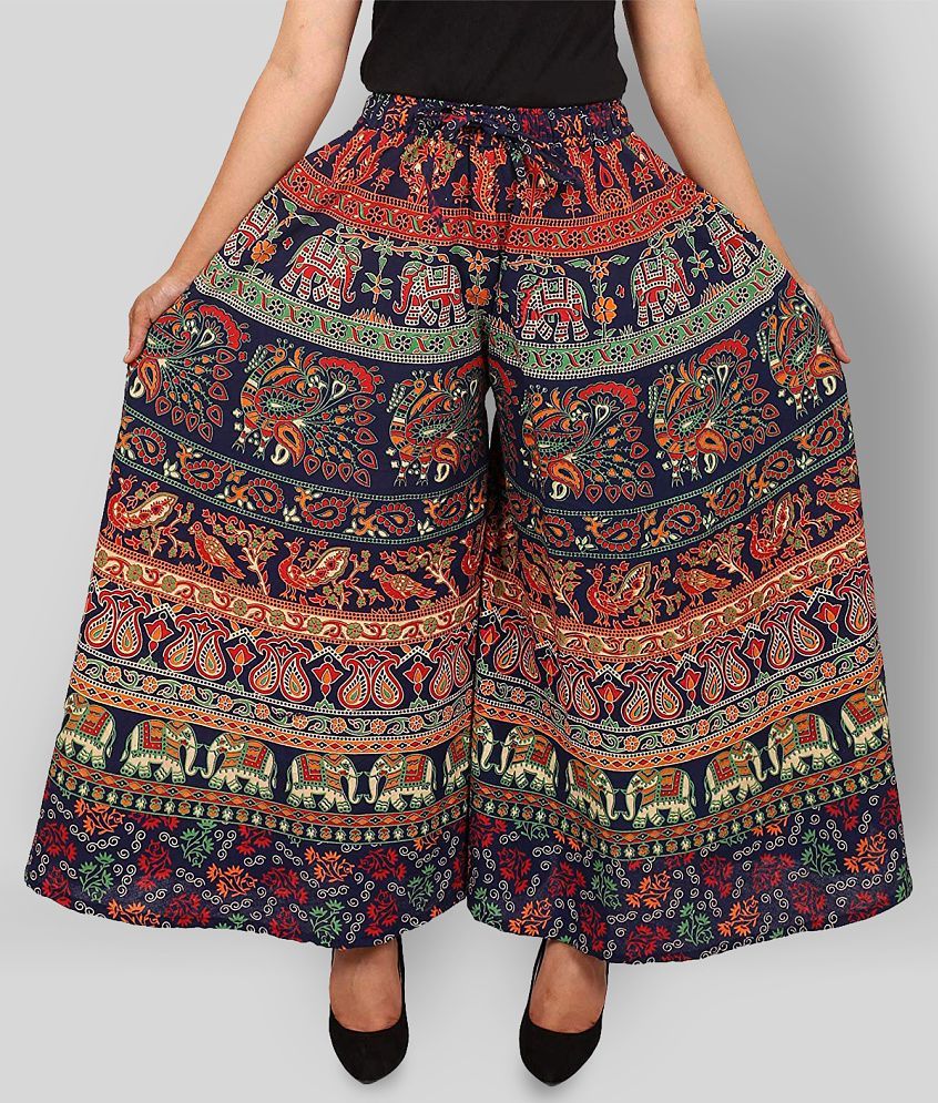 Sophisticated Men Rangun - Multicolor Cotton Flared Womens Palazzos ( Pack of 1 ) - 28 2025 at S