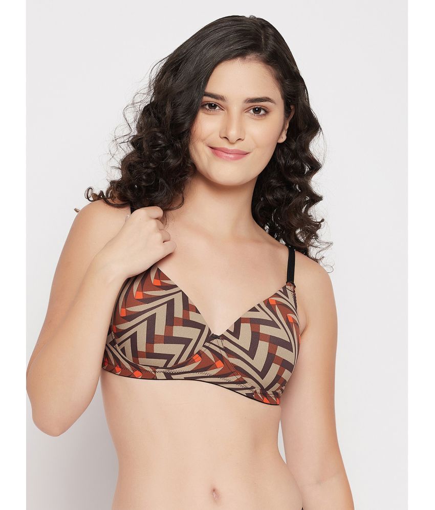     			Clovia Nylon Lightly Padded Women's T-Shirt Bra ( Brown )