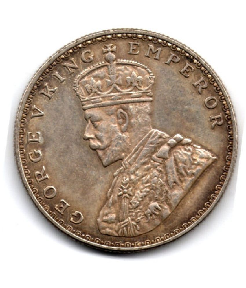     			Nisara Collectibles - British India George V King Emperor Silver Coin  Denomination One Rupee India 1921 Numismatic Coins