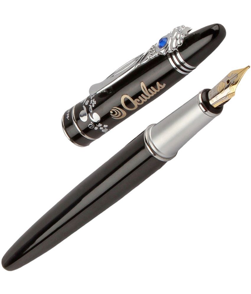 OCULUS - Black Medium Line Fountain Pen (Pack of 1)