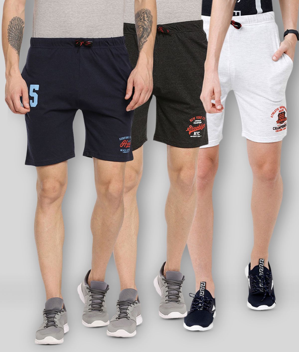     			Ardeur - Multi Cotton Blend Men's Shorts ( Pack of 3 )