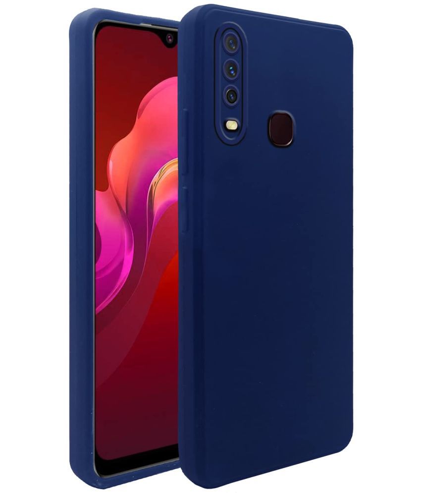     			KOVADO - Blue Cloth Silicon Soft cases Compatible For Vivo Y11 ( Pack of 1 )
