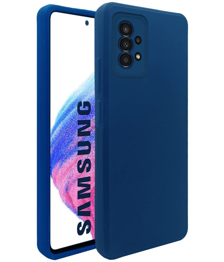     			KOVADO - Blue Cloth Silicon Soft cases Compatible For Samsung Galaxy A53 5g ( Pack of 1 )