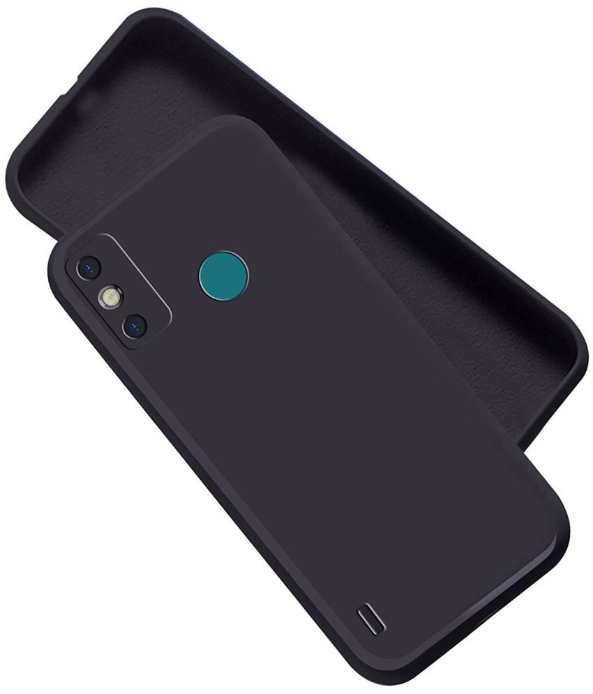     			Kosher Traders - Black Silicon Silicon Soft cases Compatible For Tecno Spark Go 2020 ( Pack of 1 )