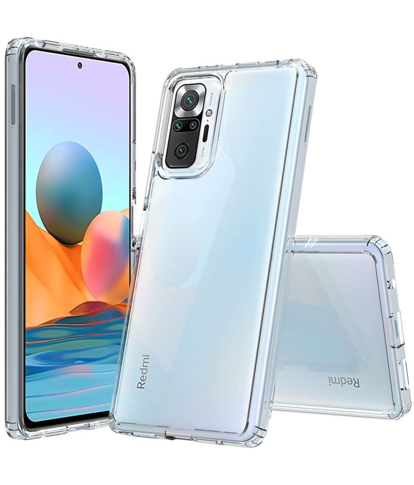     			Megha Star - Transparent Silicon Plain Cases Compatible For Xiaomi Redmi Note 10 Pro ( Pack of 1 )