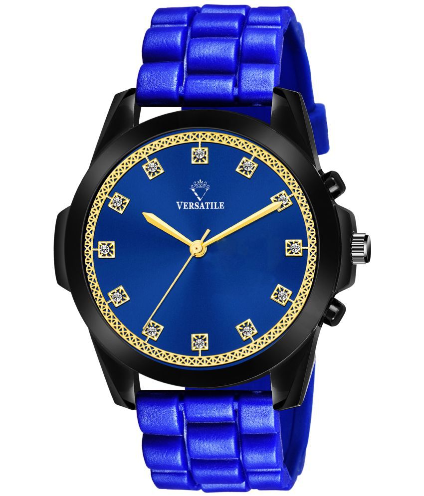     			Versatile - Blue Silicon Analog Men's Watch