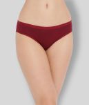 Clovia Cotton Solid Women's Bikini Panties ( Maroon )