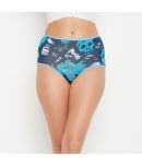 Clovia Viscose Printed Women's Briefs ( Navy Blue )