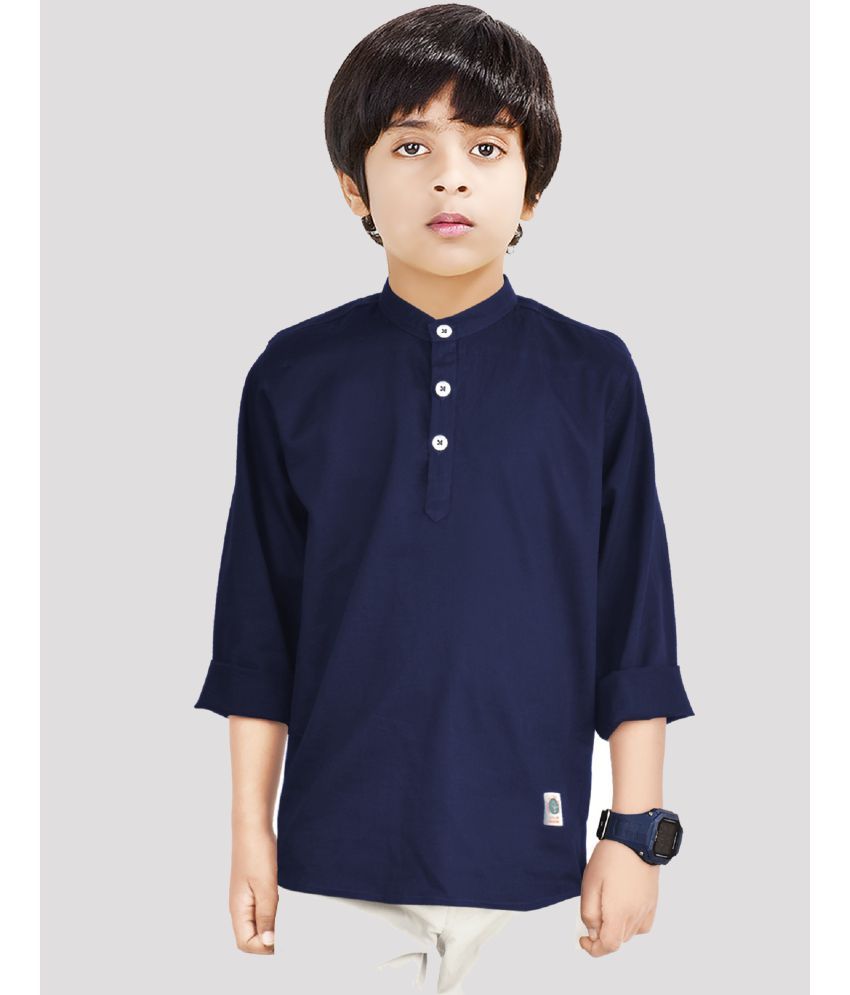     			Made In The Shade Cotton Kurta ( Navy )