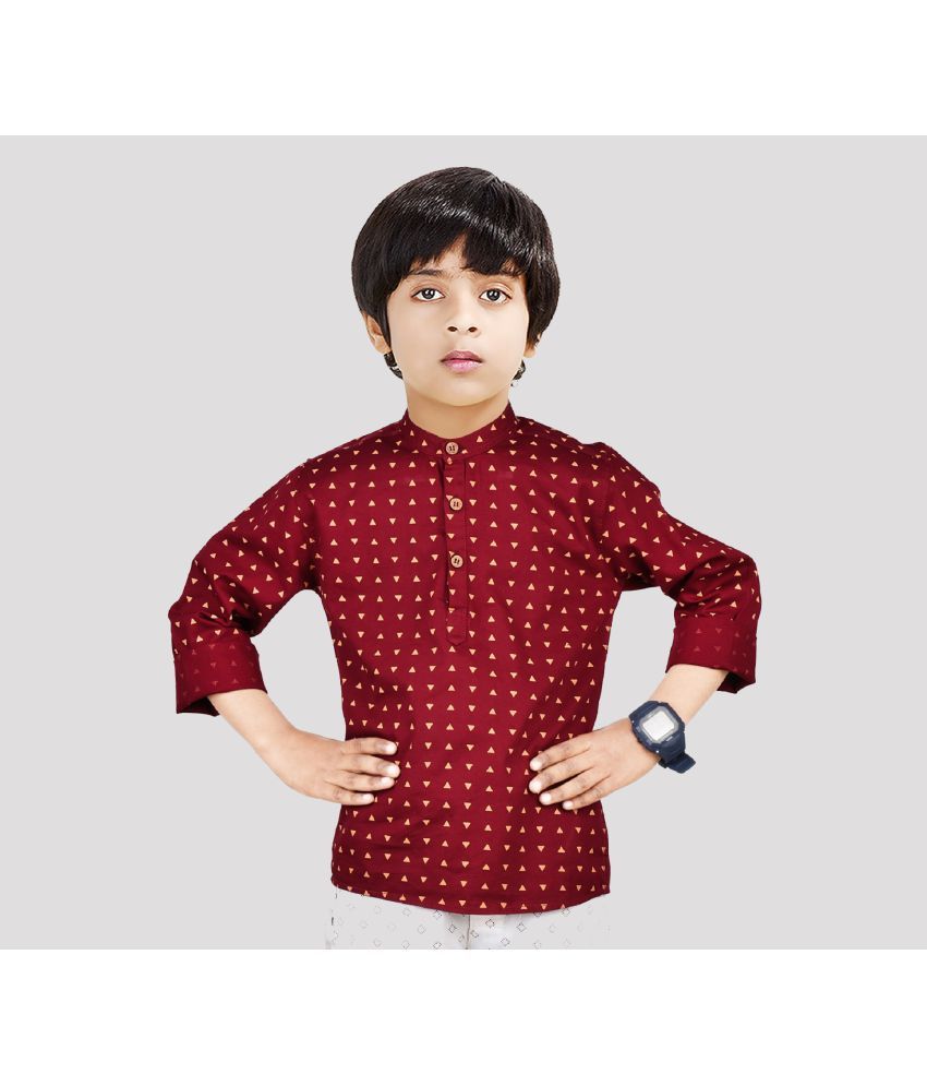     			Made In The Shade 100% Cotton Boys Full Sleeve Kurta