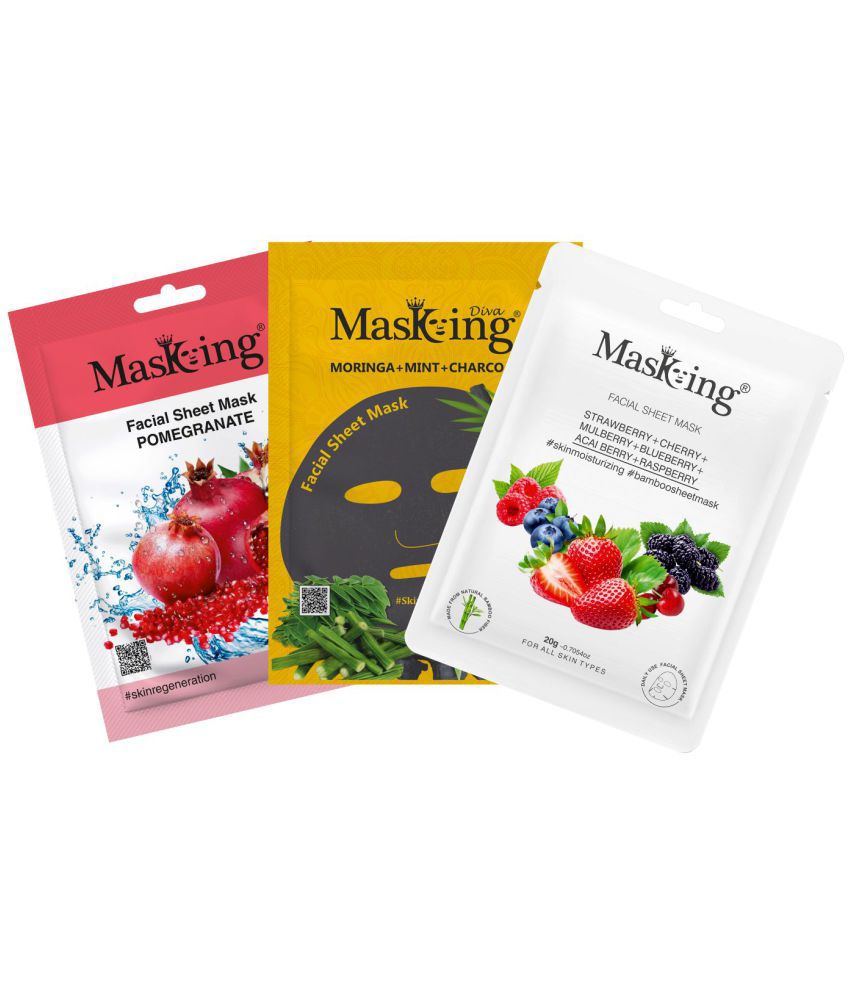     			Masking - Replenishing & Rejuvenation Sheet Mask for All Skin Type ( Pack of 3 )