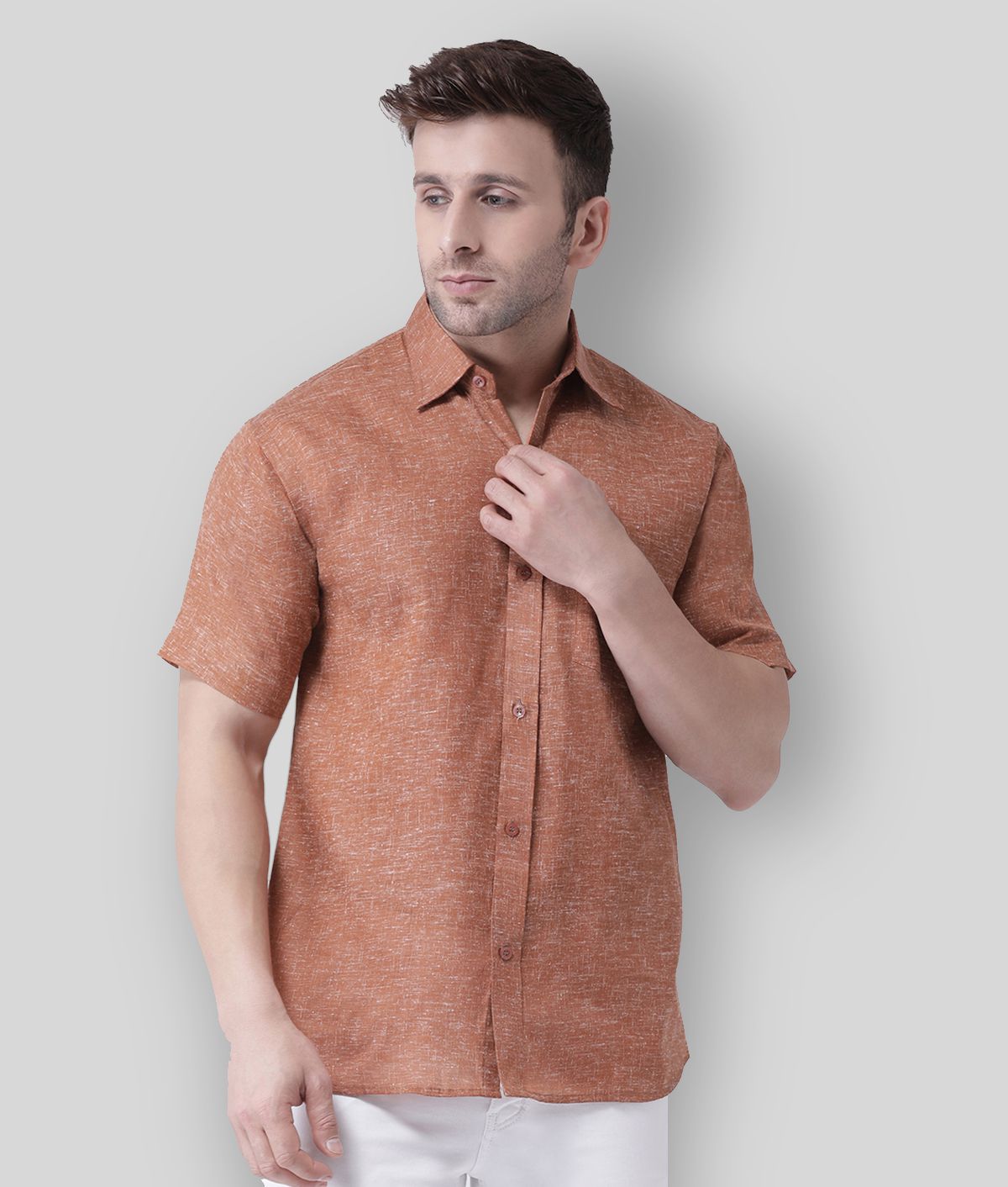 RIAG - Brown Cotton Regular Fit Men's Casual Shirt (Pack of 1 )