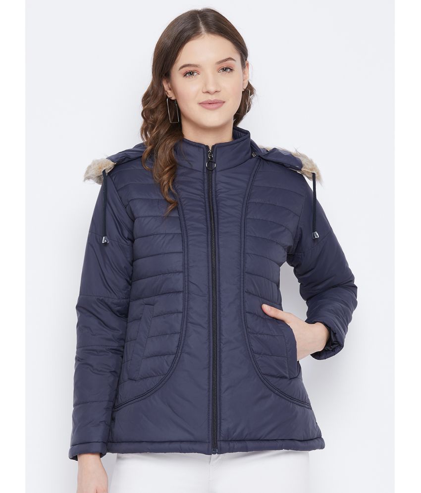     			VERO AMORE Polyester Blend Navy Parka Jackets Single