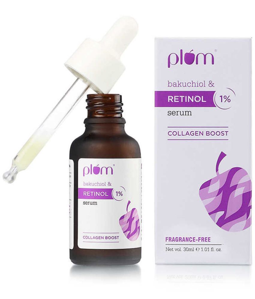     			Plum 1% Retinol Face Serum with Bakuchiol , Reduces Fine Lines & Wrinkles , Promotes Cell Turnover for Youthful, Smooth Skin, 30 ml