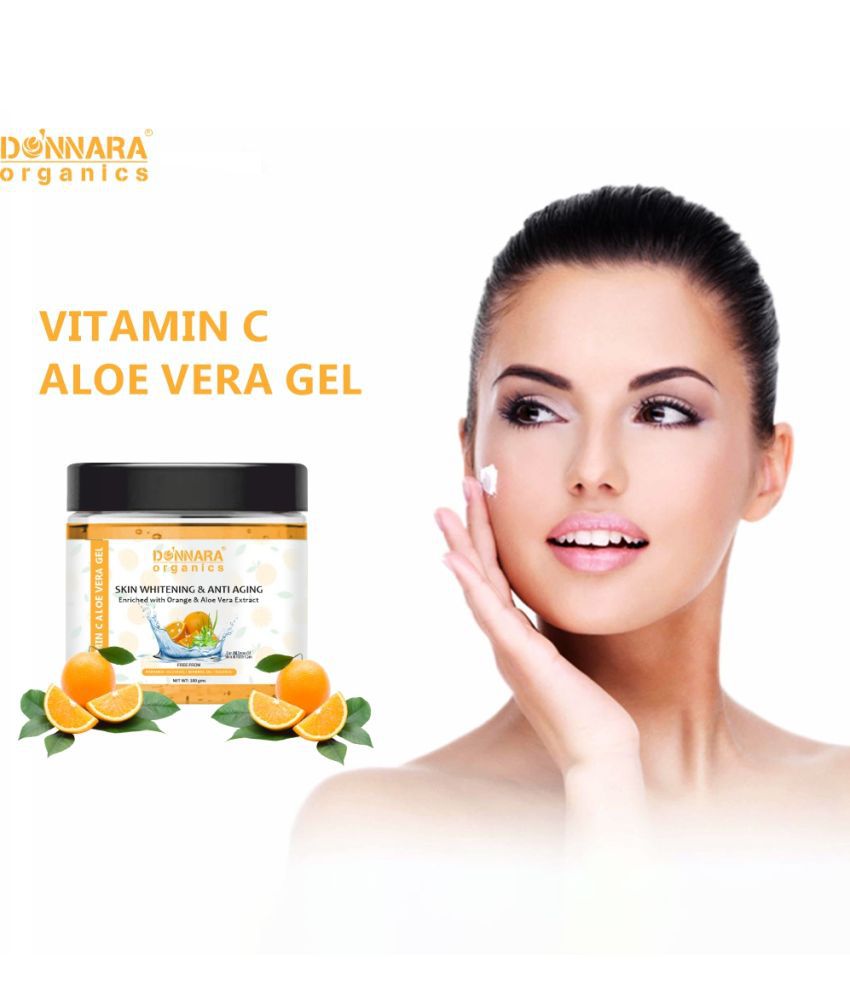     			Donnara Organics Vitamin C Aloe Vera Face Gel Enriched with Orange Extract for Anti Aging Pack of 1 of 100 Grams