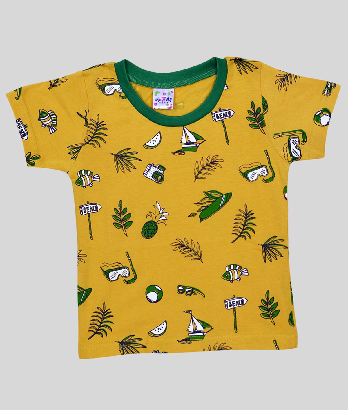 Me N My CLOSET - Yellow Cotton Boy's T-Shirt ( Pack of 1 )