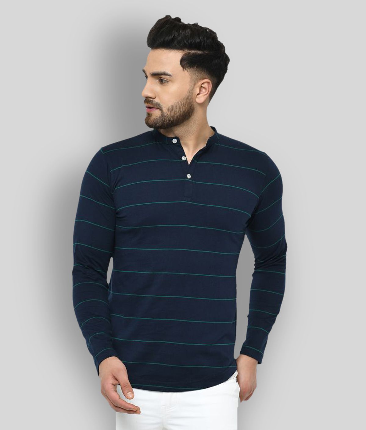     			Rigo - Navy Blue Cotton Regular Fit Men's Sports Polo T-Shirt ( Pack of 1 )