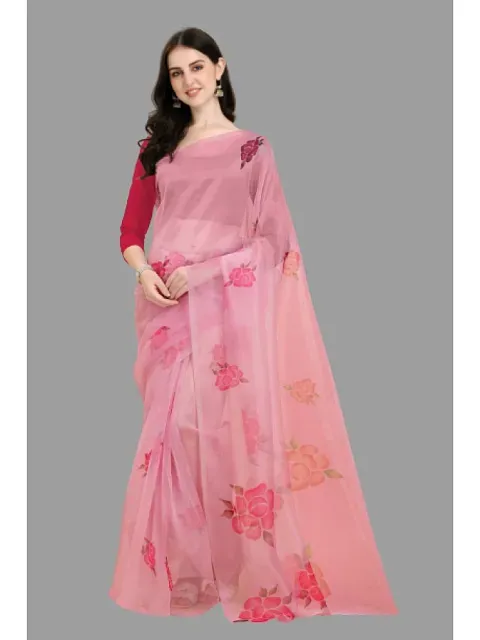 Buy Suali Striped, Solid/Plain Bollywood Cotton Silk Red, Pink Sarees  Online @ Best Price In India | Flipkart.com