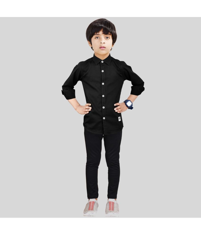     			Made In The Shade - Black Cotton Boys Shirt & Pants ( Pack of 1 )