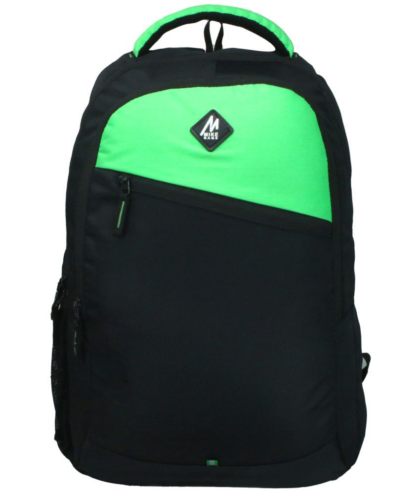     			mikebags 20 Ltrs Green Polyester College Bag