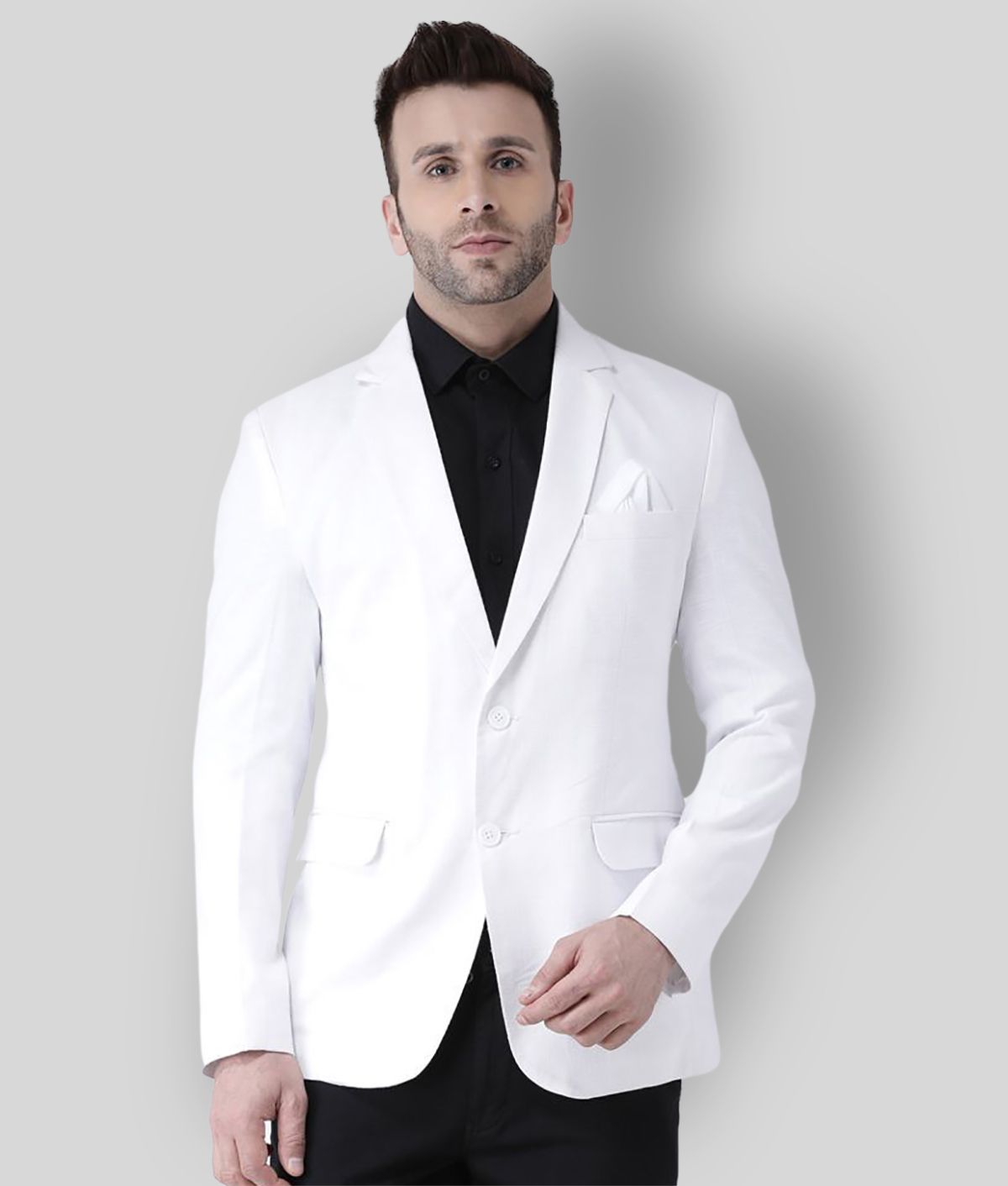     			Hangup - White Linen Regular Fit Men's Blazer ( Pack of 1 )