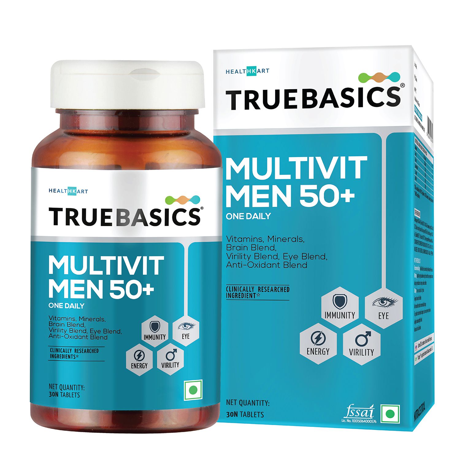 TrueBasics Multivit Men 50+, 30 tablet(s) Unflavoured