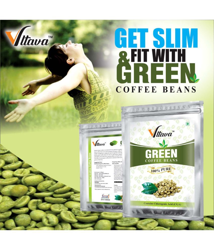 Vltava Green Coffee Beans for Weight Loss Management 400 gm Unflavoured