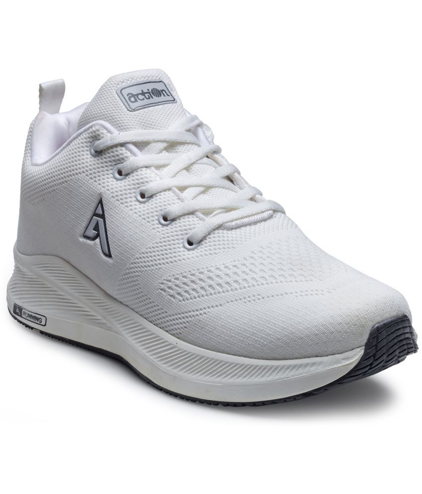     			Action - White Men's Sports Running Shoes