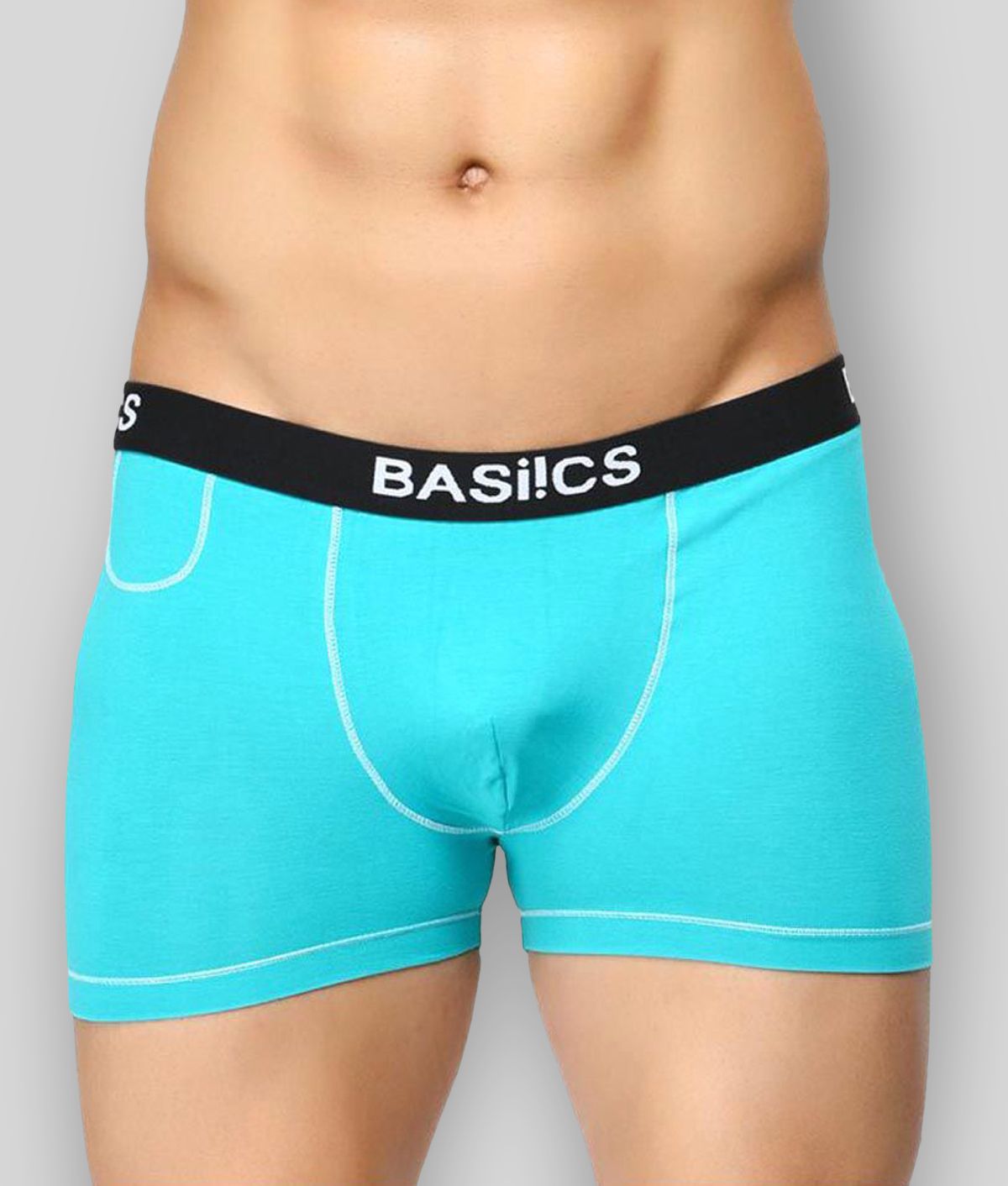     			BASIICS By La Intimo 100% Cotton Men's Trunks ( Turquoise )