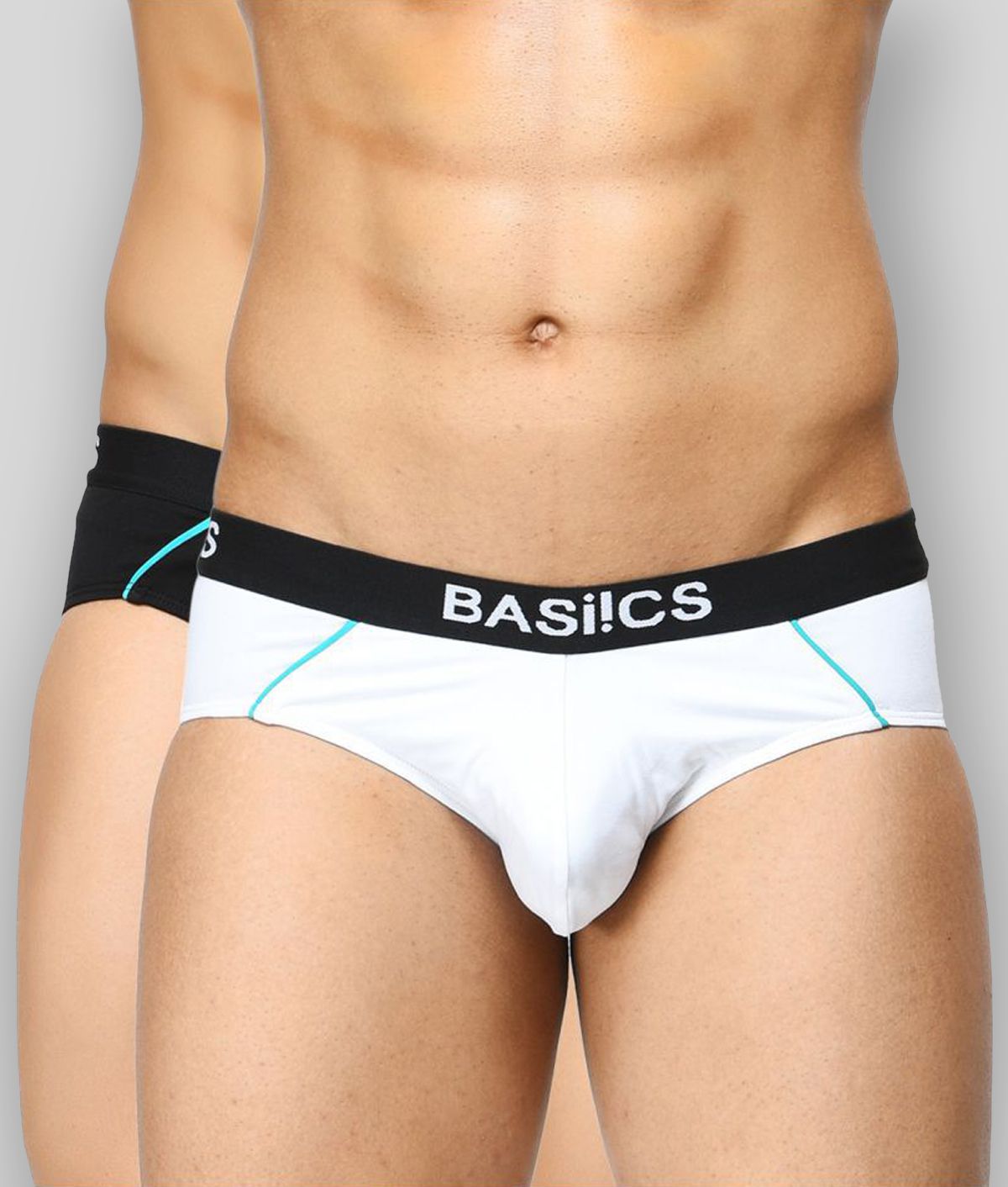     			BASIICS By La Intimo - White 100% Cotton Men's Briefs ( Pack of 2 )