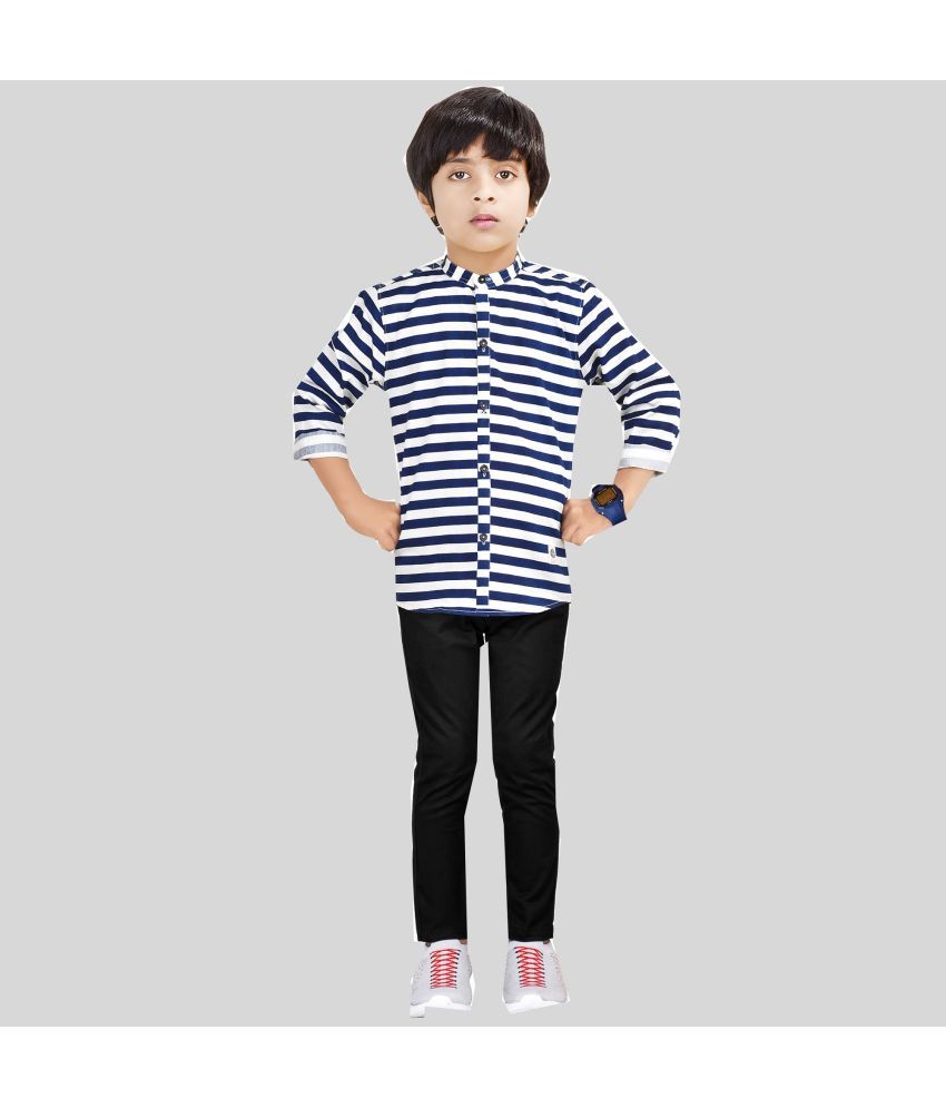     			Made In The Shade - Blue Cotton Boys Shirt & Pants ( Pack of 1 )