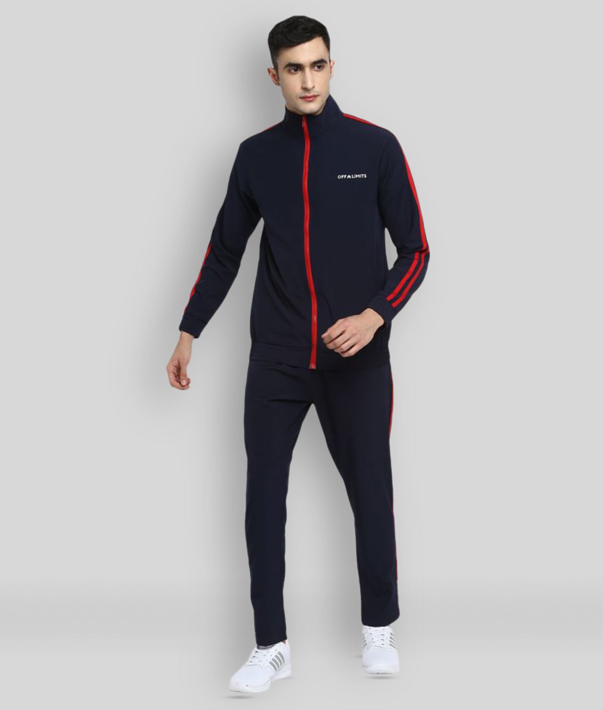 OFF LIMITS - Navy Blue Polyester Regular Fit Solid Men's Sports Tracksuit ( Pack of 1 )