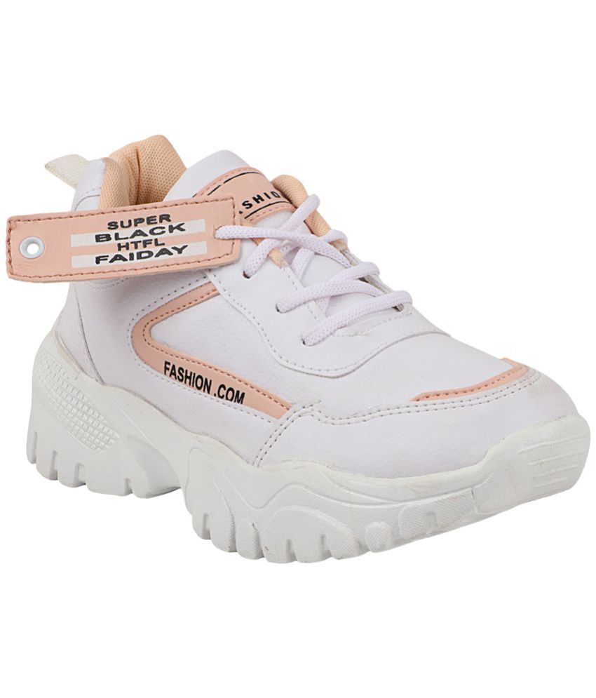     			Shoetopia - Peach Women's Sneakers