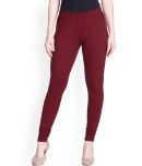 Lux Lyra - Maroon Cotton Women's Leggings ( Pack of 1 )